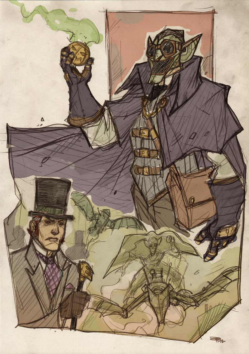 Illustration for article titled Steampunk Spider-Man and his nemesis, Victorian-era Doctor Octopus